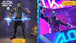 Free Fire Dj Alok Split-screen Wallpaper