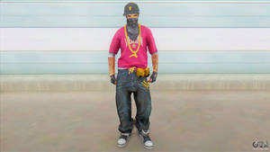 Free Fire Hip Hop Bundle Character Standing Wallpaper