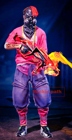 Free Fire Hip Hop Bundle With A Gun Wallpaper