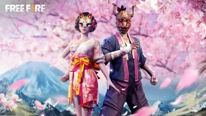 Free Fire Sakura Desktop Wallpaper