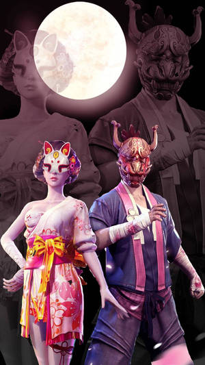 Free Fire Sakura Pair Wallpaper