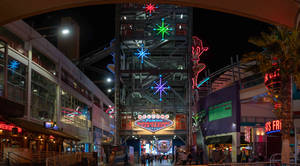 Fremont Street Wide-angle Shot Wallpaper