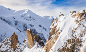 French Alps Winter Desktop Wallpaper