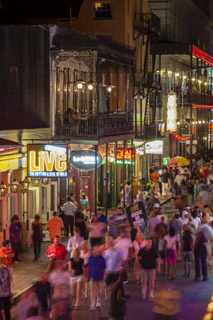 French Quarter Busy Streets Wallpaper