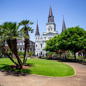 French Quarter St. Louis Cathedral Wallpaper