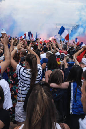 French Team Fans World Cup Wallpaper