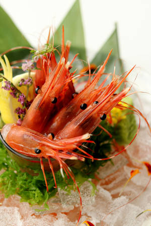 Fresh And Delicious Prawn Salad Wallpaper