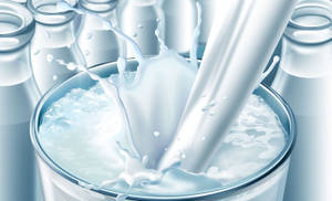 Fresh Dairy Milk In Glass Bottles Wallpaper