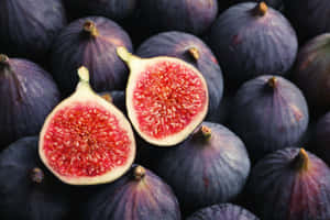 Fresh Figsand Halved Fig Wallpaper