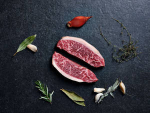 Fresh Kobe Beef And Food Aromatics Wallpaper