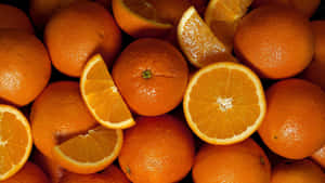 Fresh Oranges Citrus Texture Wallpaper