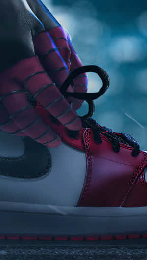 Fresh Red Jordan Sneakers Wallpaper