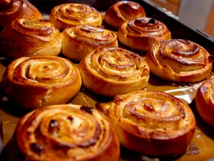 Fresh Toasted Cinnamon Roll Pastry Wallpaper