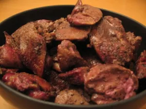 Fried Chicken Livers In A Bowl Wallpaper