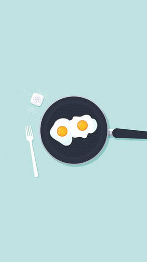 Fried Eggs Minimalist Iphone Wallpaper