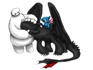 Friends Forever - Toothless And Stitch Wallpaper