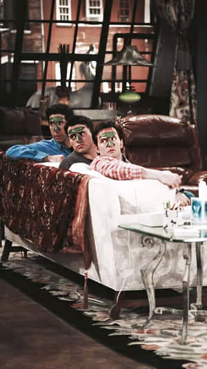 Friends Iphone Boys Wearing Face Masks Wallpaper