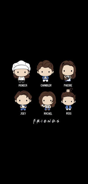 Friends Iphone Chibi Art Wallpaper