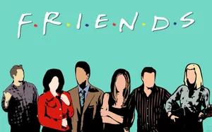 Friends Logo Blue Green Wallpaper