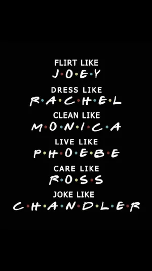 Friends Logo Character Names Wallpaper
