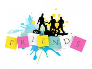 Friends Logo Sticky Notes Wallpaper