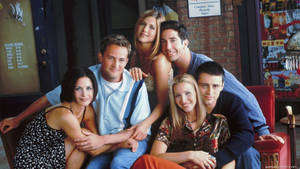 Friends Tv Show Characters On Couch Wallpaper