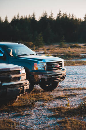 Front Part Of The Blue Duramax Wallpaper