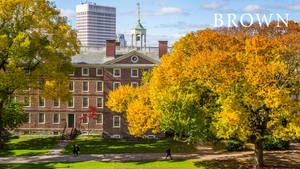 Front Photo Of Brown University Building Wallpaper