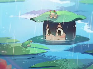 Froppy And Lily Pad Wallpaper