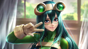 Froppy Doing Peace Sign Wallpaper