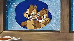 Frosted Window Onlookers Chip N Dale Rescue Rangers Wallpaper