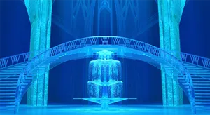 Frozen Castle Fountain Wallpaper