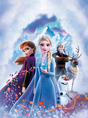 Frozen Casts Disney Phone Wallpaper