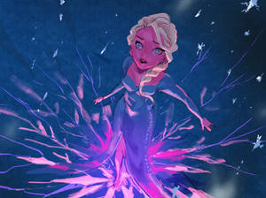 Frozen Elsa Animated Version Wallpaper