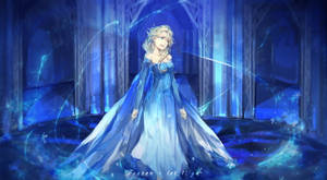 Frozen Elsa Fan Art Ice Palace Wallpaper