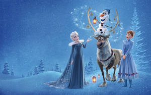 Frozen Elsa Formal Dress Magic Wallpaper