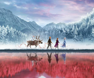 Frozen Elsa Reflection Lake Wallpaper
