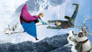 Frozen Hanging On Cliff Wallpaper