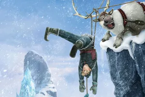 Frozen Kristoff Sven Cliff Wallpaper