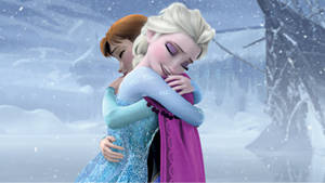 Frozen Sisters Embracing
