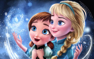 Frozen Young Sisters Wallpaper