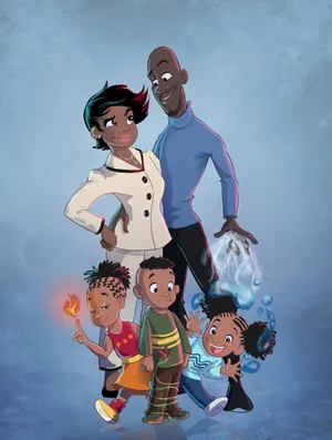 Frozone Family Art Wallpaper