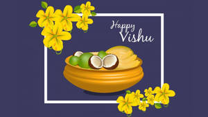 Fruit Offerings For A Happy Vishnu Wallpaper