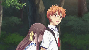 Fruits Basket Kyo And Tohru In Forest Wallpaper