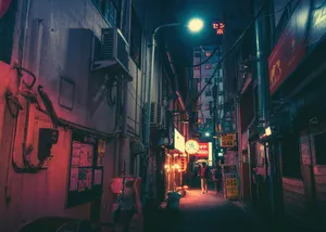 Fukuoka Street With Creepy Vibe Wallpaper