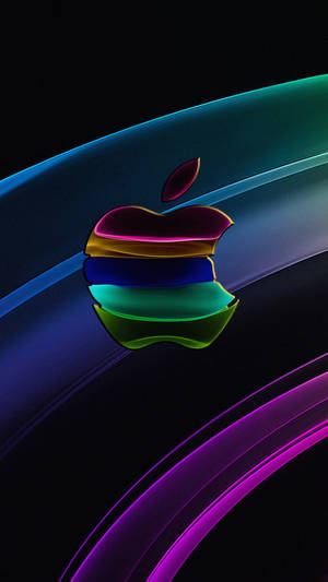 Full Hd Apple In Colorful Abstract Wallpaper