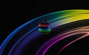Full Hd Apple With Colorful Abstract Wallpaper