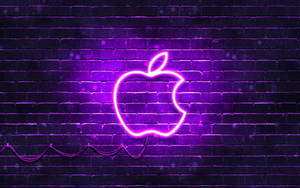 Full Hd Luminous Purple Apple Wallpaper