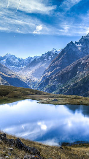 Full Hd Mountains By Lake Android Wallpaper
