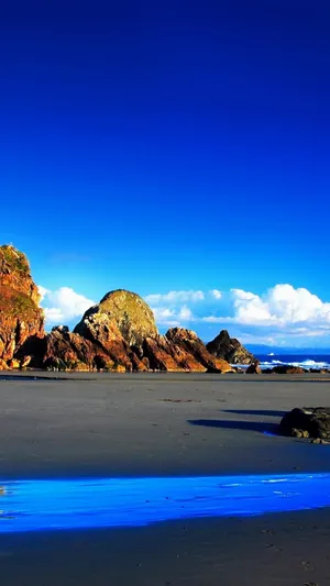 Full Hd Tablet Beach Rock Wallpaper